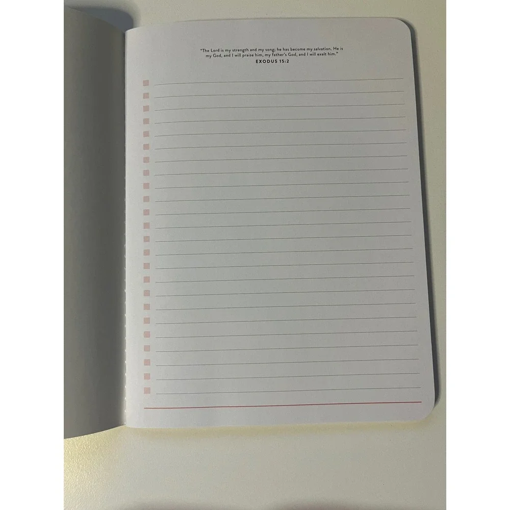 Inspirational Christian Journal With‎ Bible Verse, Lined Pages White Cover